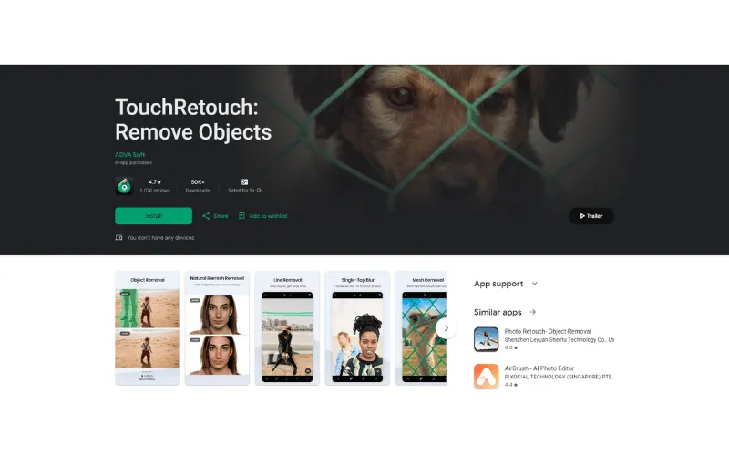 what is TouchRetouch App